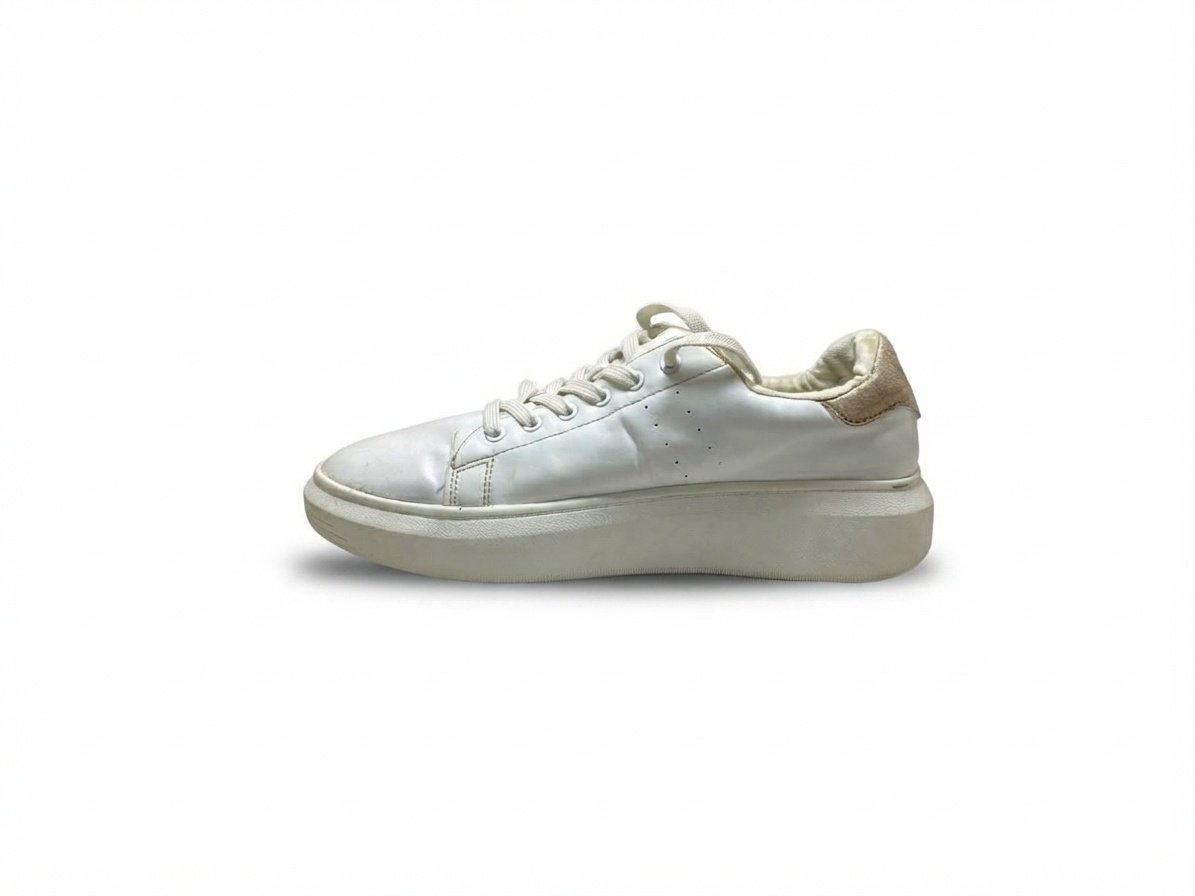 Time and Tru Women Platform Comfort Sneakers (White)