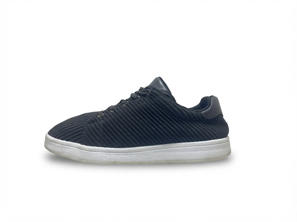 Ribbed Knit Casual Sneakers